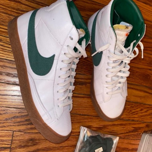Nike Shoes - Custom dark green high top blazers